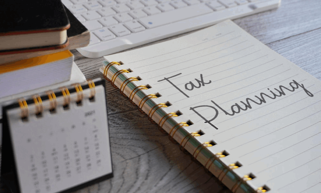 tax planning written on a notepad
